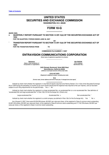 Thumbnail Entravision Communications
 10-Q Quarterly Report FY 