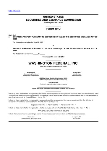 Thumbnail WaFd Bank 10-Q Quarterly Report FY 