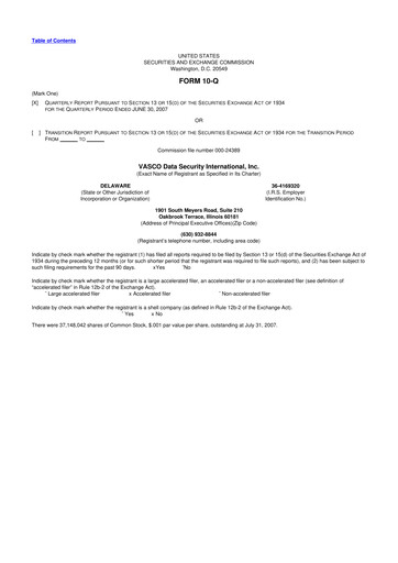 Vorschaubild OneSpan 10-Q Quartalsbericht  