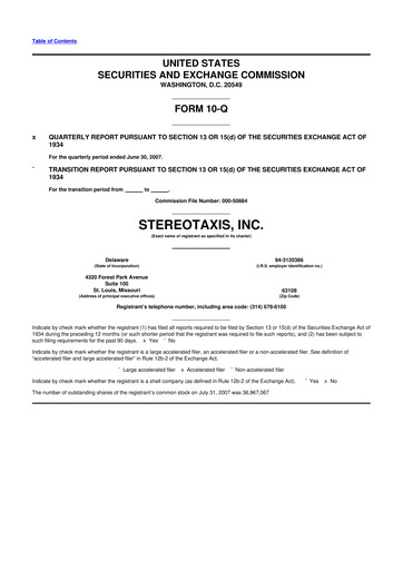 Vorschaubild Stereotaxis 10-Q Quartalsbericht  