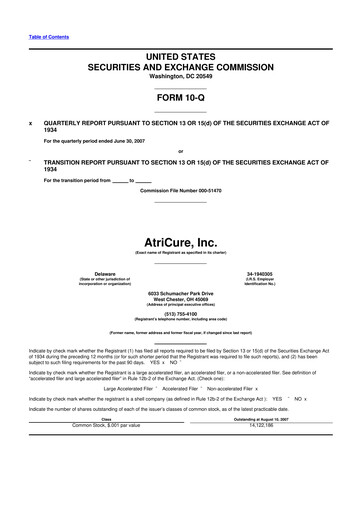 Thumbnail AtriCure 10-Q Quarterly Report FY 