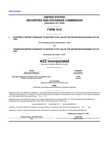 Thumbnail AZZ 10-Q Quarterly Report FY 