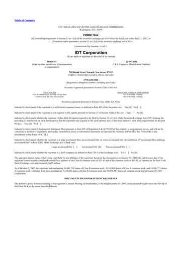 Thumbnail IDT Corporation
 10-K Annual Report 