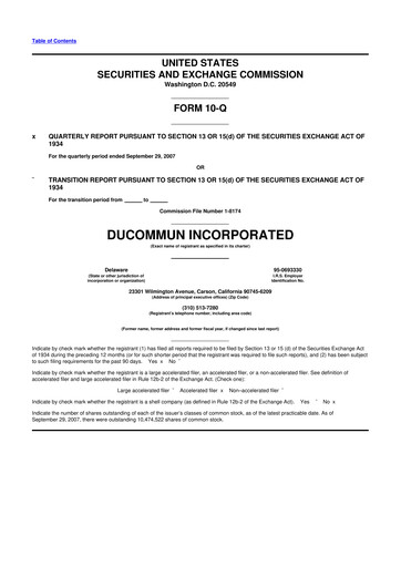 Thumbnail Ducommun 10-Q Quarterly Report FY 