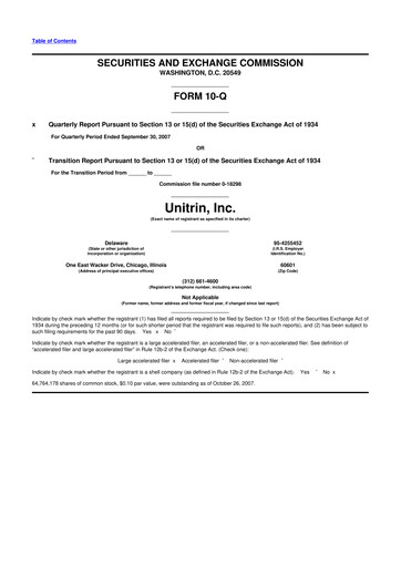 Vorschaubild Kemper 10-Q Quartalsbericht  