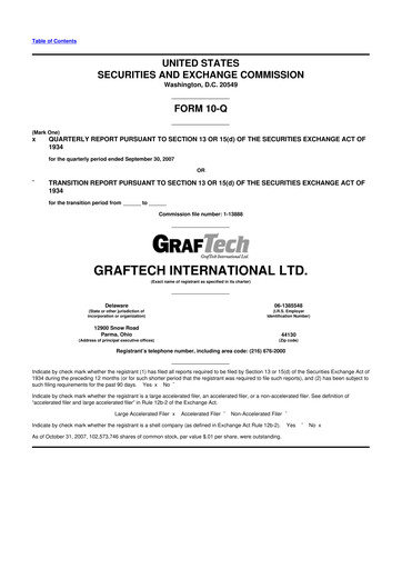 Thumbnail GrafTech 10-Q Quarterly Report FY 