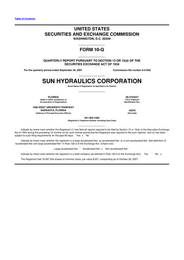 Thumbnail Helios Technologies 10-Q Quarterly Report FY 