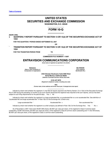 Thumbnail Entravision Communications
 10-Q Quarterly Report FY 