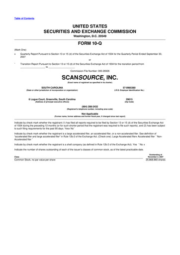 Thumbnail ScanSource 10-Q Quarterly Report FY 