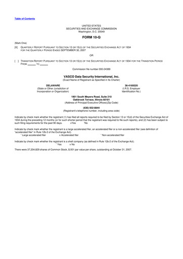 Vorschaubild OneSpan 10-Q Quartalsbericht  