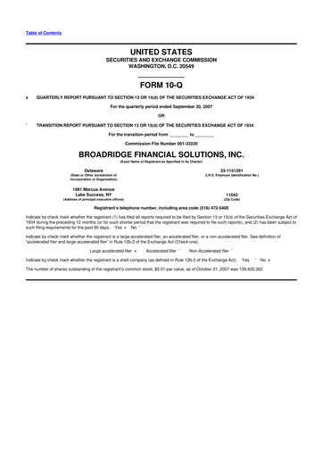 Thumbnail Broadridge Financial Solutions
 10-Q Quarterly Report FY 