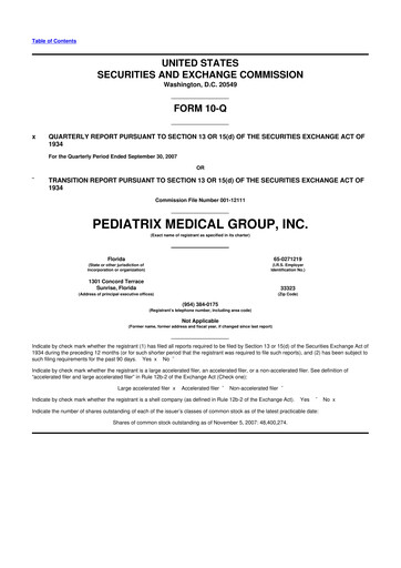 Thumbnail Pediatrix Medical Group 10-Q Quarterly Report FY 