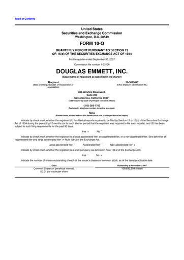 Thumbnail Douglas Emmett 10-Q Quarterly Report FY 