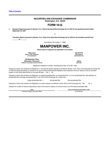 Thumbnail ManpowerGroup 10-Q Quarterly Report FY 