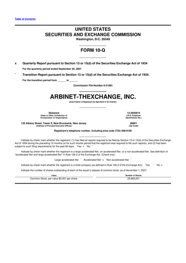 Thumbnail Arbinet 10-Q Quarterly Report FY 