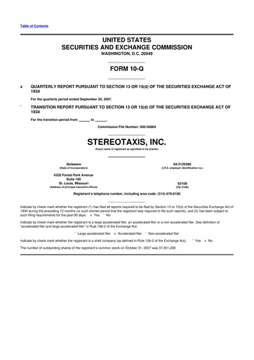 Vorschaubild Stereotaxis 10-Q Quartalsbericht  