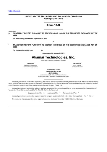 Thumbnail Akamai
 10-Q Quarterly Report FY 