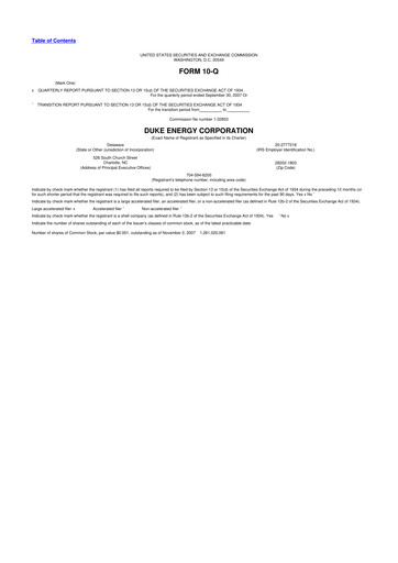 Vorschaubild Duke Energy 10-Q Quartalsbericht  