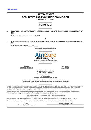Thumbnail AtriCure 10-Q Quarterly Report FY 