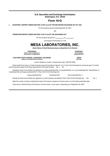 Thumbnail Mesa Laboratories 10-Q Quarterly Report FY 