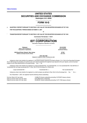 Thumbnail IDT Corporation
 10-Q Quarterly Report FY 