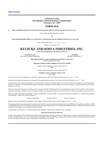 Thumbnail Kulicke and Soffa Industries 10-K Annual Report 