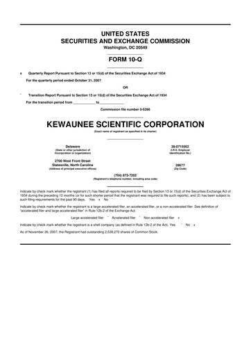 Thumbnail Kewaunee Scientific Corporation 10-Q Quarterly Report FY 