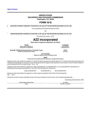 Thumbnail AZZ 10-Q Quarterly Report FY 