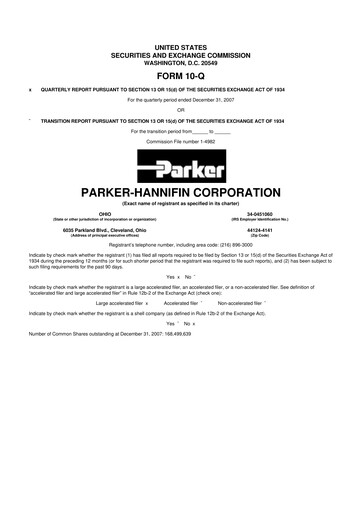 Thumbnail Parker-Hannifin
 10-Q Quarterly Report FY 