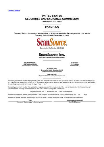 Thumbnail ScanSource 10-Q Quarterly Report FY 