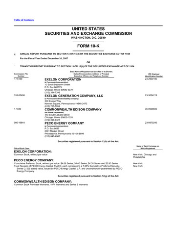 Thumbnail Exelon Corporation 10-K Annual Report 