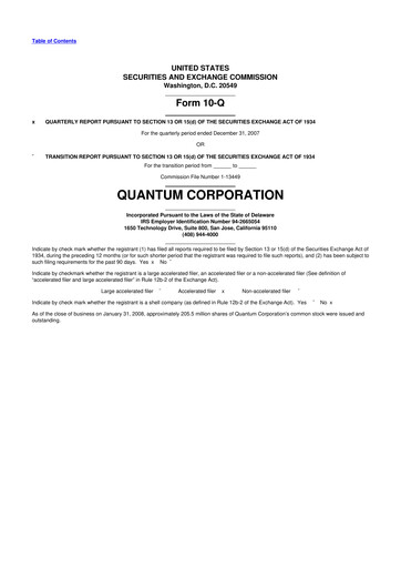 Thumbnail Quantum Corporation 10-Q Quarterly Report FY 
