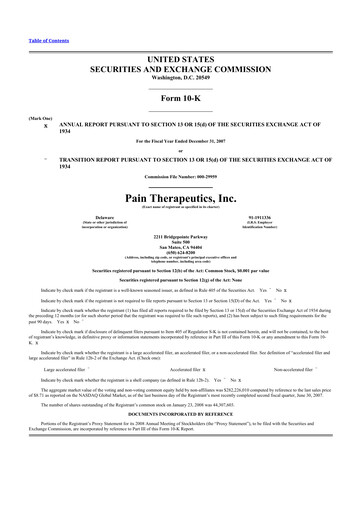 Thumbnail Cassava Sciences
 10-K Annual Report 