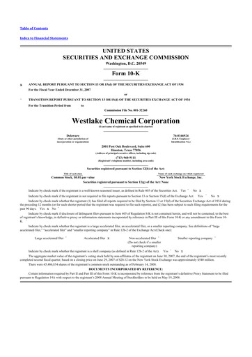 Thumbnail Westlake Corporation
 10-K Annual Report 