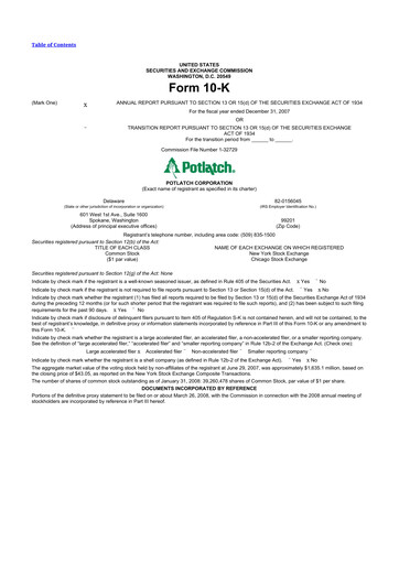 Thumbnail PotlatchDeltic
 10-K Annual Report 