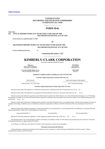 Thumbnail Kimberly-Clark 10-K Annual Report 