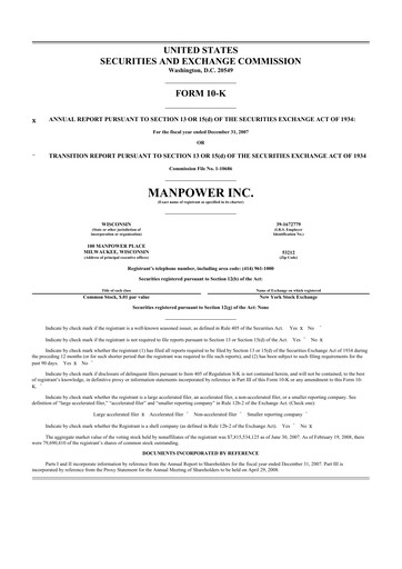 Thumbnail ManpowerGroup 10-K Annual Report 