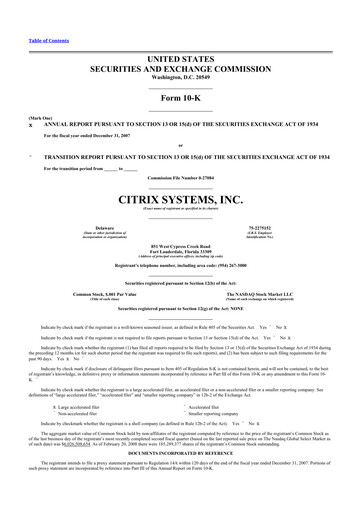 Thumbnail Citrix Systems 10-K Annual Report 