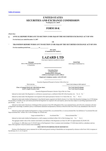 Thumbnail Lazard 10-K Annual Report 