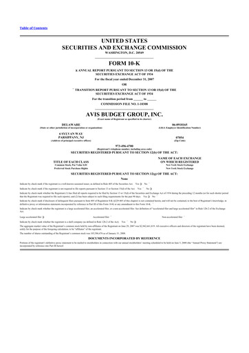 Thumbnail Avis Budget Group
 10-K Annual Report 