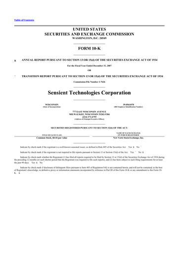 Thumbnail Sensient Technologies
 10-K Annual Report 