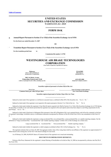 Thumbnail Wabtec 10-K Annual Report 