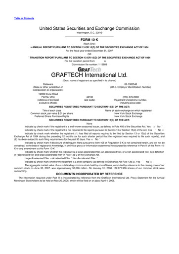 Thumbnail GrafTech 10-K Annual Report 