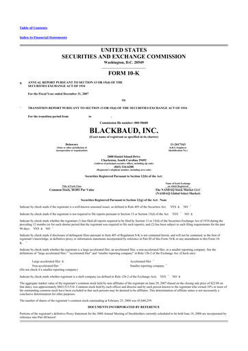 Thumbnail Blackbaud 10-K Annual Report 