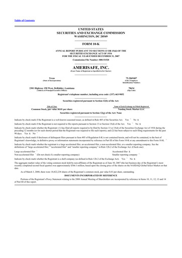 Thumbnail AMERISAFE 10-K Annual Report 