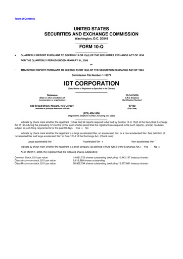 Thumbnail IDT Corporation
 10-Q Quarterly Report FY 