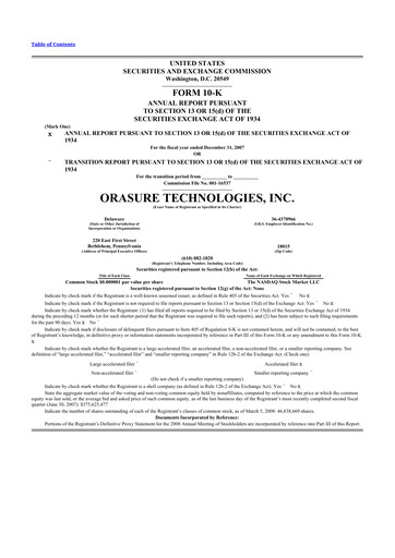 Thumbnail OraSure Technologies 10-K Annual Report 