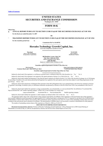 Thumbnail Hercules Capital
 10-K Annual Report 