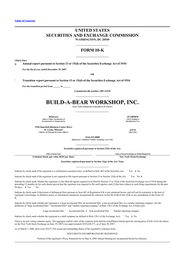 Vorschaubild Build-A-Bear Workshop 10-K Jahresbericht 