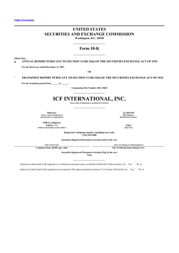 Thumbnail ICF International 10-K Annual Report 